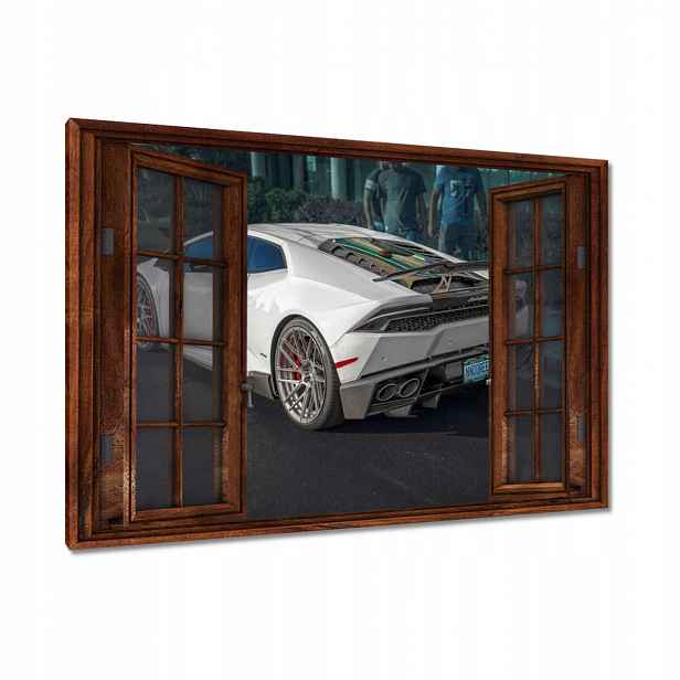 Obrazy 120x80 Bílé sportovní auto