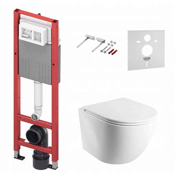 Podomítkový Wc set Stelaz Tece 320 mm Wc mísa Omnires Rimless