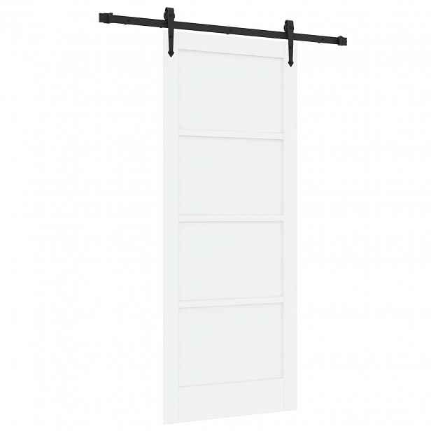vidaXL Posuvné dveře ORKDAL 83 x 202 cm Masivní borovicové dřevo Bílá