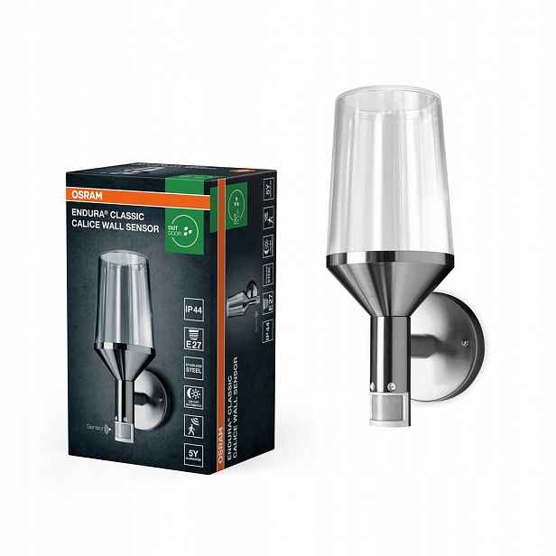 Nástěnné svítidlo Lampa E27 Stříbrná IP44 Endura Osram