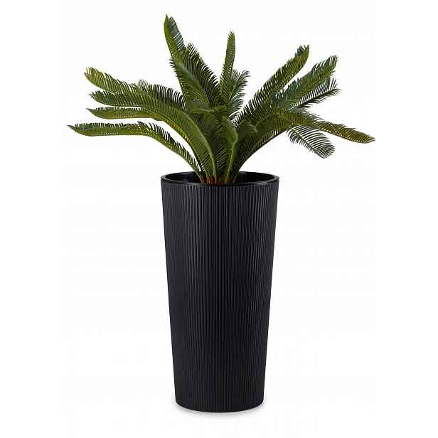 Vysoký květináč s Vkladem Černý Loft H57 cm Obal na terasu Eco