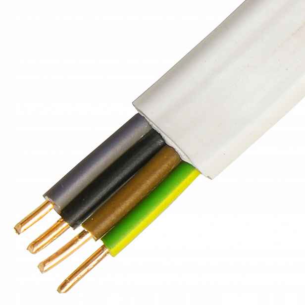 10 m hotový plochý kabel YDYp 4x1,5 mm 450 750 V drát Cu 4x1,5