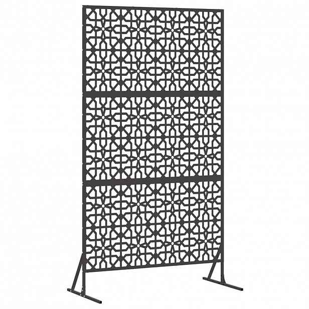 vidaXL Obrazovka pro soukromí 100 x 50 x 180 cm Ocel Černá