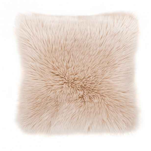 Béžový polštář Tiseco Home Studio Sheepskin, 45 x 45 cm