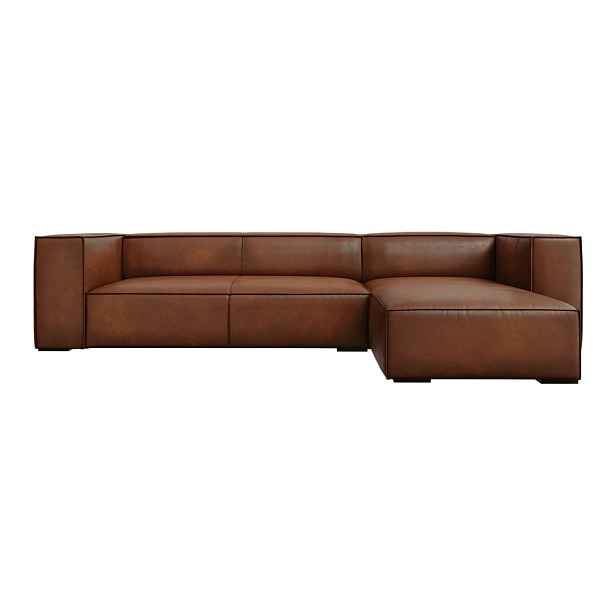Koňakově hnědá kožená rohová pohovka (pravý roh) Madame – Windsor & Co Sofas