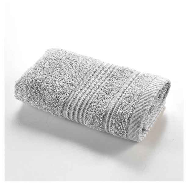 Světle šedý froté bavlněný ručník 30x50 cm Tendresse – douceur d'intérieur
