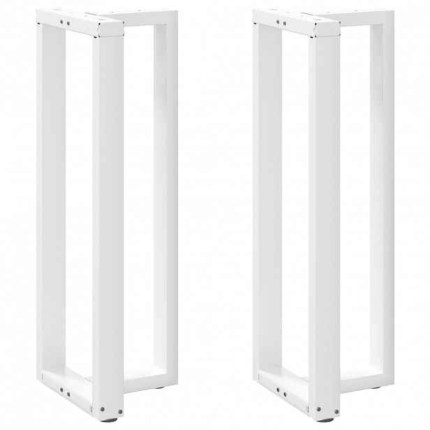 vidaXL Nohy barového stolu ve tvaru T, 2 ks, bílé, 40 x 35 x (110-111) cm, ocel