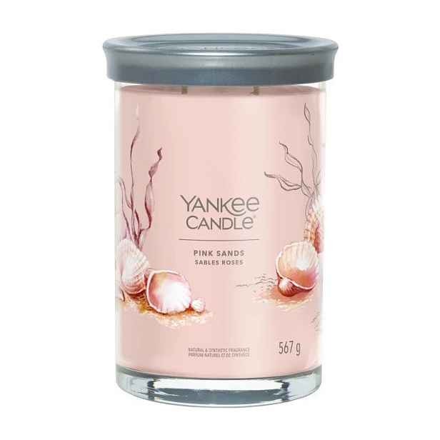 Yankee Candle Signature Velká Skleněná Svíčka Floral Pink Sands Svíčka 567g