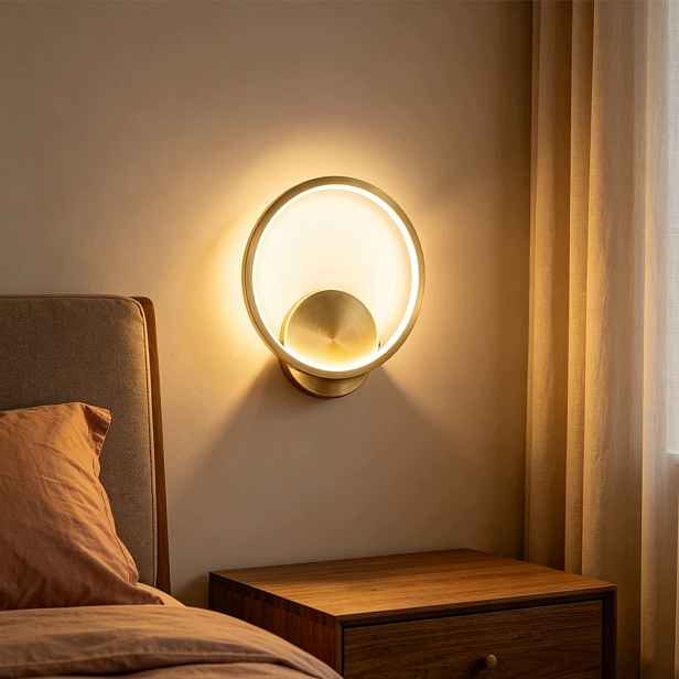 Nástěnná lampa Zlatá Moderní Ring pro Ložnice Led 4000K 10W