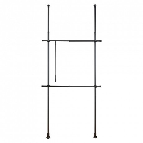 Černý teleskopický šatní stojan Wenko Herkules Basic
