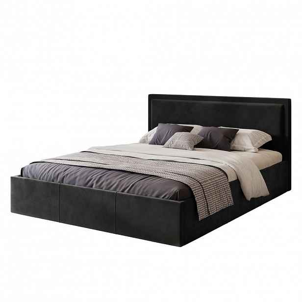 Fedve POLŠTÁŘOVÁ POSTEL Osterne 120x200 cm, Černá