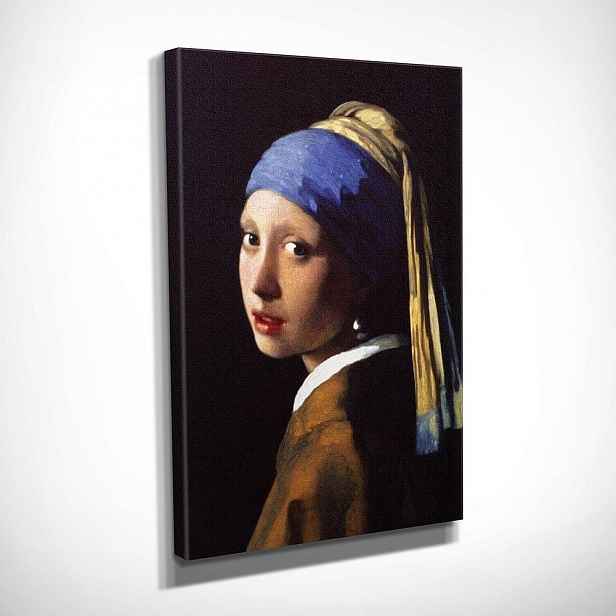Nástěnná reprodukce na plátně Johannes Vermeer The Girl with Pearl, 30 x 40 cm