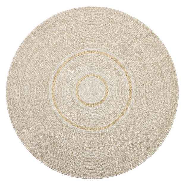Ručně vázaný kusový koberec Cirra J-50 Natural kruh, 80x80 (průměr) kruh, béžová, chodba / předsíň, Diamond Carpets India