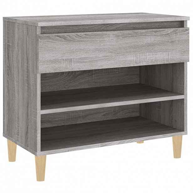 vidaXL Botník šedý sonoma 70x36x60 cm kompozitní dřevo