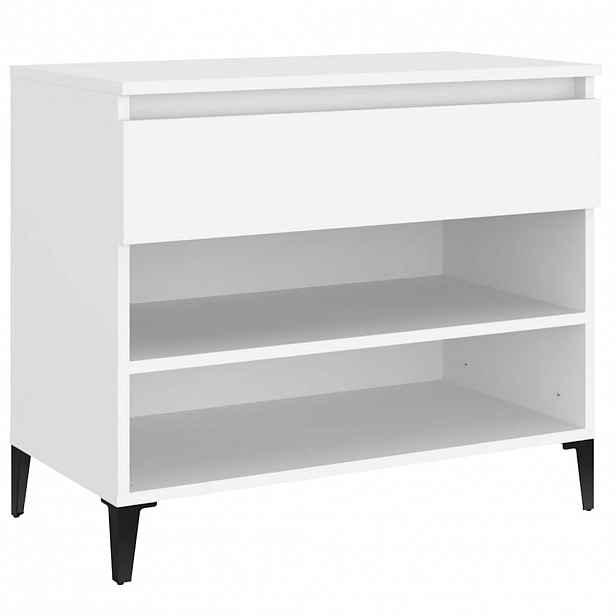 vidaXL Botník bílý 70 x 36 x 60 cm kompozitní dřevo