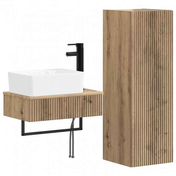 vidaXL Sada koupelnového nábytku 2 ks Dub artisan 33 x 34,5 x 100 cm