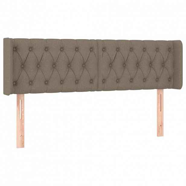 vidaXL Čelo postele typu ušák taupe 147 x 16 x 78/88 cm textil