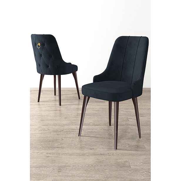 Sada židlí (6 kusů) Newa - Anthracite, Brown