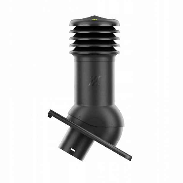 Větrací komín HiVent pro cementovou střešní krytinu Aarhus fi 150 mm, černý