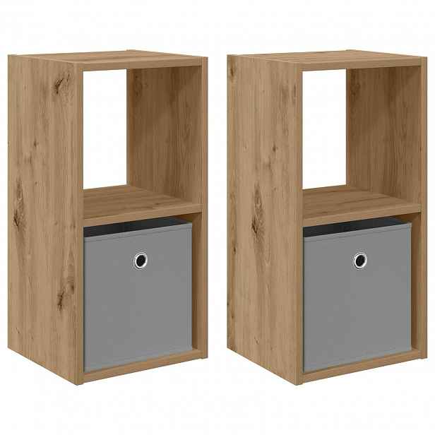 vidaXL Noční stolek 2 ks Artisanový dub 30,5 x 27 x 59,5 cm