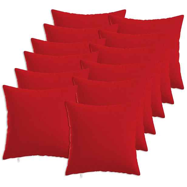 vidaXL Povlak na polštář 12 ks HEERLEN Červená 50 x 50 cm Textil