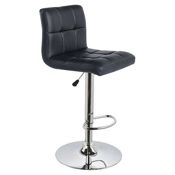 Barová židle černá, 44x94,5-110x50 cm