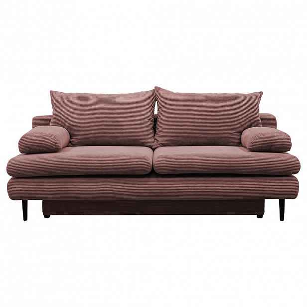 P & B ROZKLÁDACÍ POHOVKA, textil, starorůžová