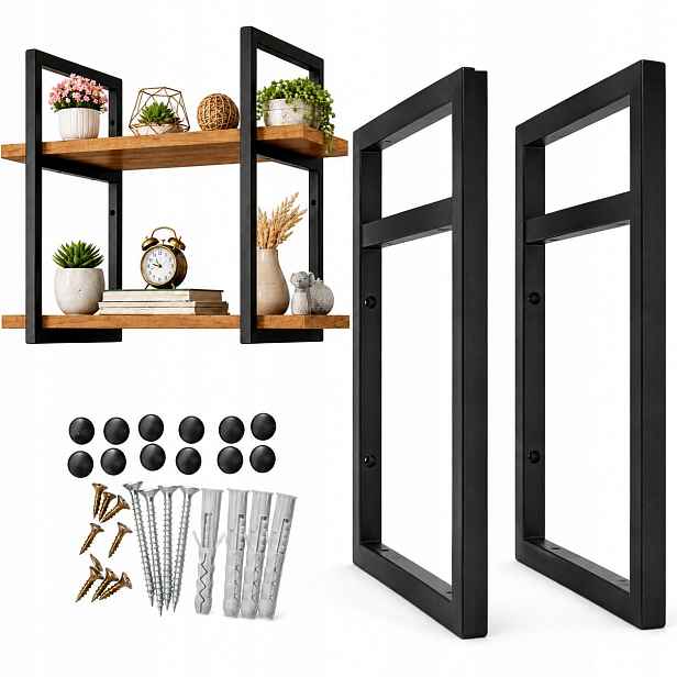 Rámečky do police kovové rám 40x30 cm černé Loft držáky 2 ks Gramix