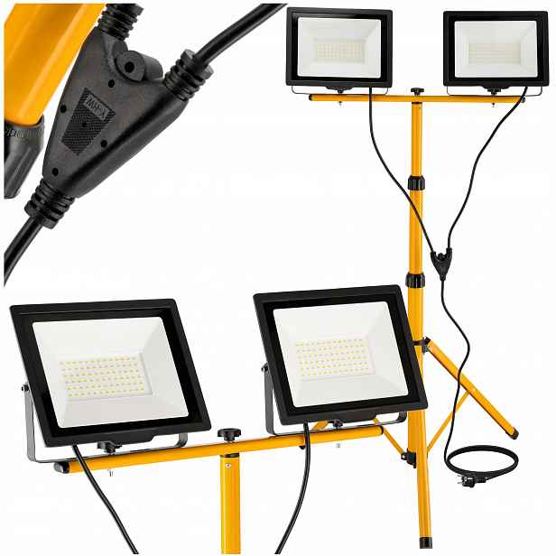 Sada Led reflektorů 2x100W 200W stativ 160 cm Neutrální 4500K Velký Výkon