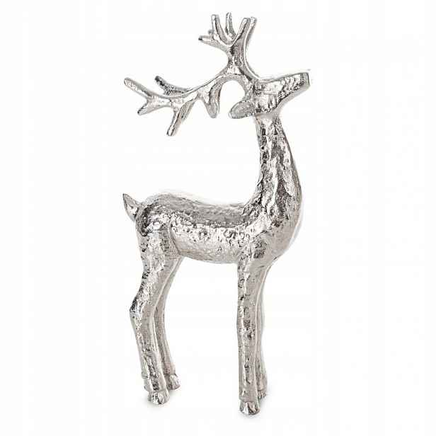 Vánoční figurka Jelen 14x5x31 stříbrná