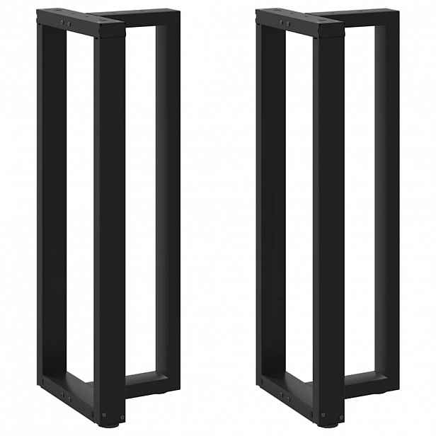 vidaXL Nohy barového stolu ve tvaru T, 2 ks, černé, 50 x 35 x (110-111) cm, ocel