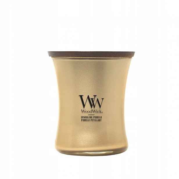 Vonná svíčka Woodwick Střední Sparkling Pomelo Precious Metal