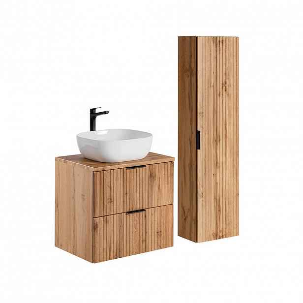 Petits-meubles KOUPELNOVÝ NÁBYTEK 60.6cm Adriel 2er-Set Dubové dřevo