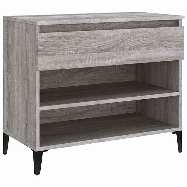 vidaXL Botník šedý sonoma 70x36x60 cm kompozitní dřevo
