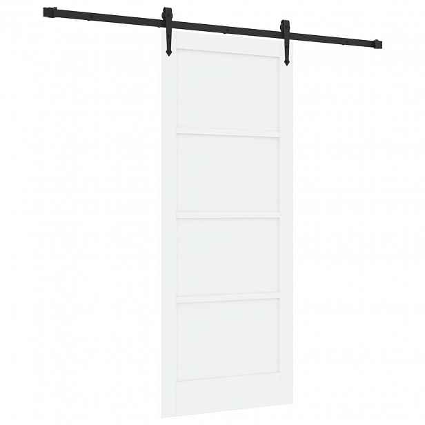 vidaXL Posuvné dveře ORKDAL 83 x 202 cm Masivní borovicové dřevo Bílá
