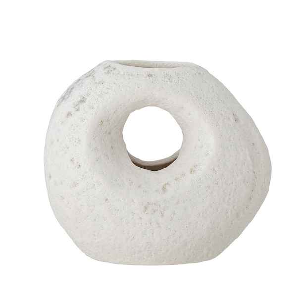 Kameninová váza délka 11 cm CAIA Bloomingville - bílá