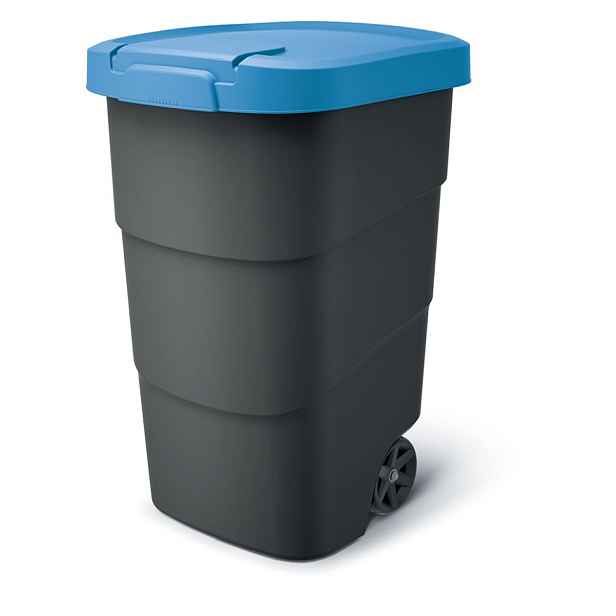 Prosperplast Popelnice WHEELERO s kolečky antracitová/modrá, varianta 110 l