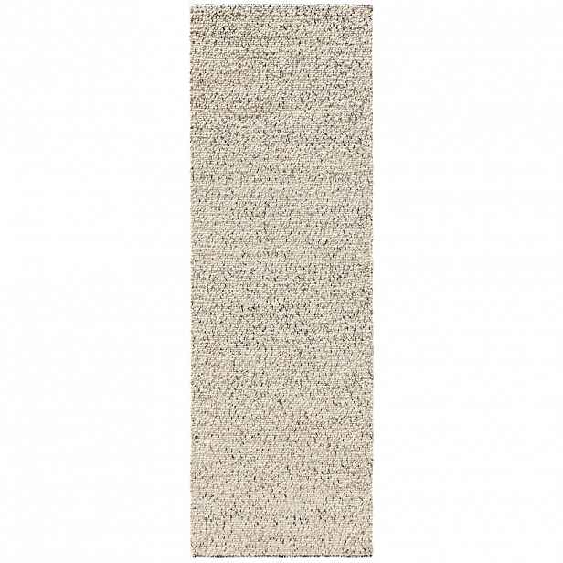 benuta VLNĚNÝ běhoun Patch Bílá/Černá 80x250 cm