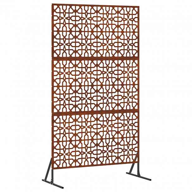 vidaXL Obrazovka pro soukromí 100 x 50 x 180 cm Rezavá