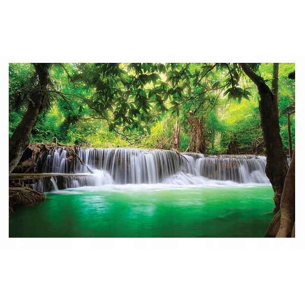 Fototapeta Vodopád 3D Les Příroda Jezero 254x184