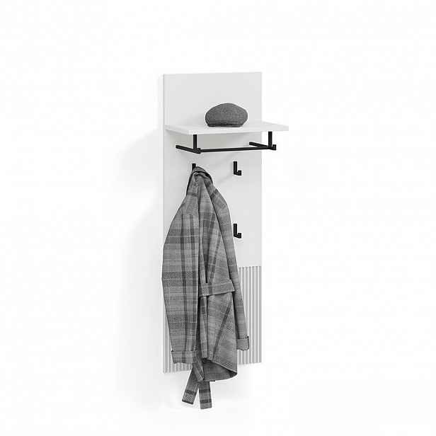 Livinity® NÁSTĚNNÝ VĚŠÁK Aterno Bílá 43 x 120 cm