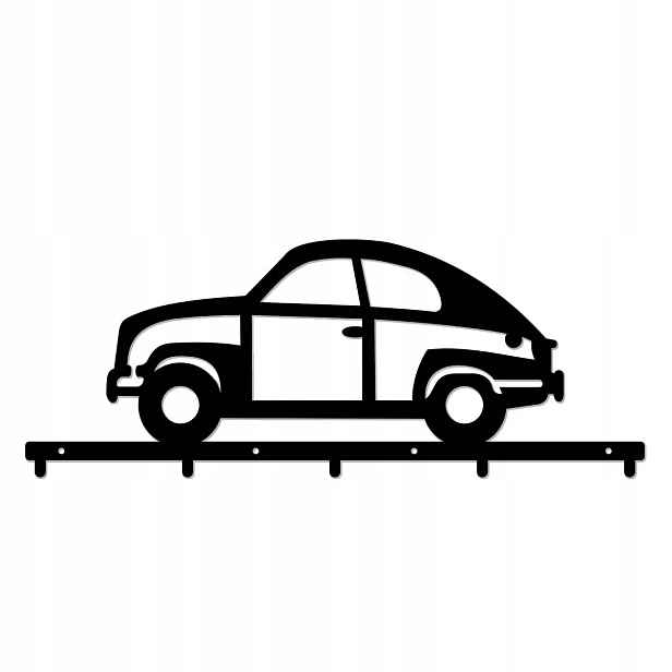 Nástěnný Věšák Na Oblečení 60 cm Pevný Ocel 2 mm Automobil