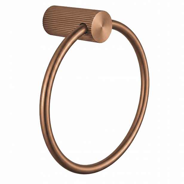 Nástěnný Věšák Na Ručníky Ring Do Koupelny Rea Solo, Měděný, Kartáčovaný