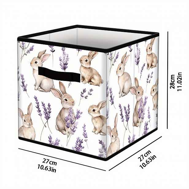 TEMU Úložný box pod postel, skládací látkový úložný box do skříně, kubický látkový úložný koš - robustní skládací úložný koš do skříně s uchy, s