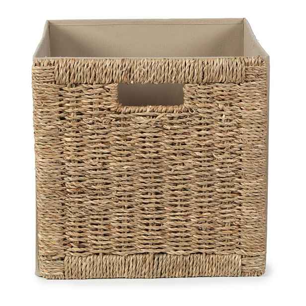 Úložný box z mořské trávy v přírodní barvě 30x30x30 cm – Compactor
