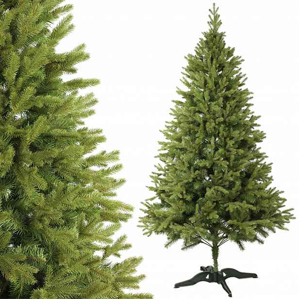 Vánoční Stromek Na Kmeni Umělý 220 cm Jako Živý Hustý Smrk Pe Zelený Hustý