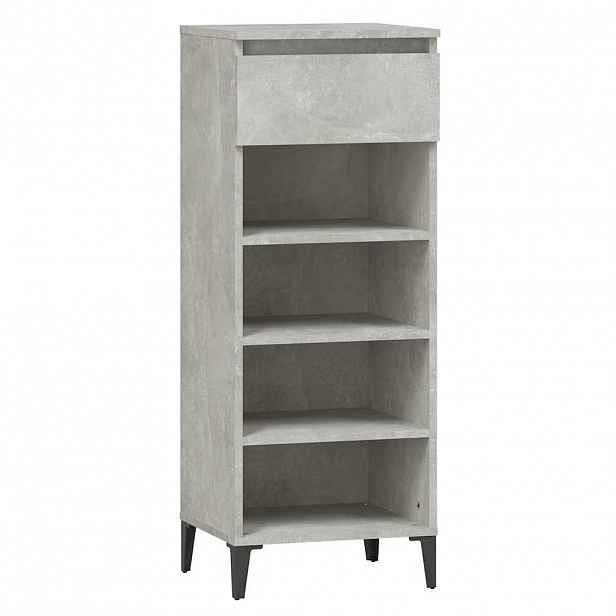 vidaXL Botník betonově šedý 40x36x105 cm kompozitní dřevo