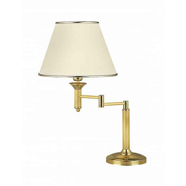 Noční Lampa Classic Zlatá Ecru Abažur Nastavitelná 1xE27 56 cm Stolní dům