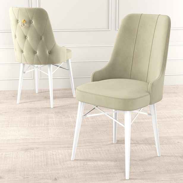 Sada židlí (6 kusů) Pare - Cream, White