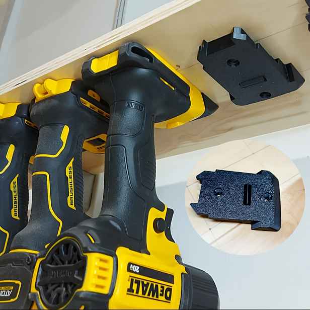 TEMU Pro Dewei 20V držák/nástěnek na nářadí - s přezkou, prostorově úsporný design, kartáčovaný povrch, vhodné pro organizaci garáže, skladování v